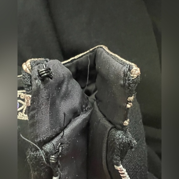 *RARE FIND* Vintage 1950s Elegant Miss of California Black Wool Dress - 14 (L) - Picture 7 of 10